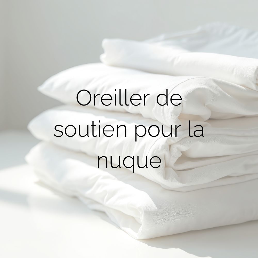 Plusieurs housses de coussin soigneusement pliées et empilées les unes sur les autres. Légende de la photo : « Tissus et housses ».